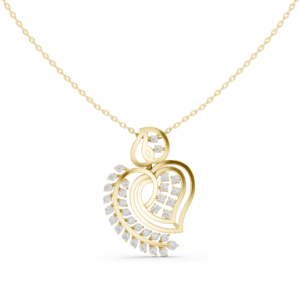 0.80 Cts Round Cut Lab Grown Diamond Gold Pendant