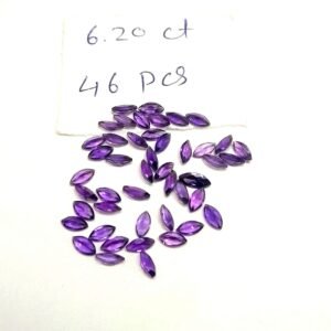 Purple Synthetic CZ Stones 6.20 Cts 46 Pcs Marquise Cut 5x2.5 mm