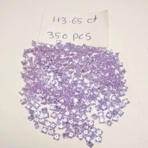 Purple Cubic Zirconia Princess Cut