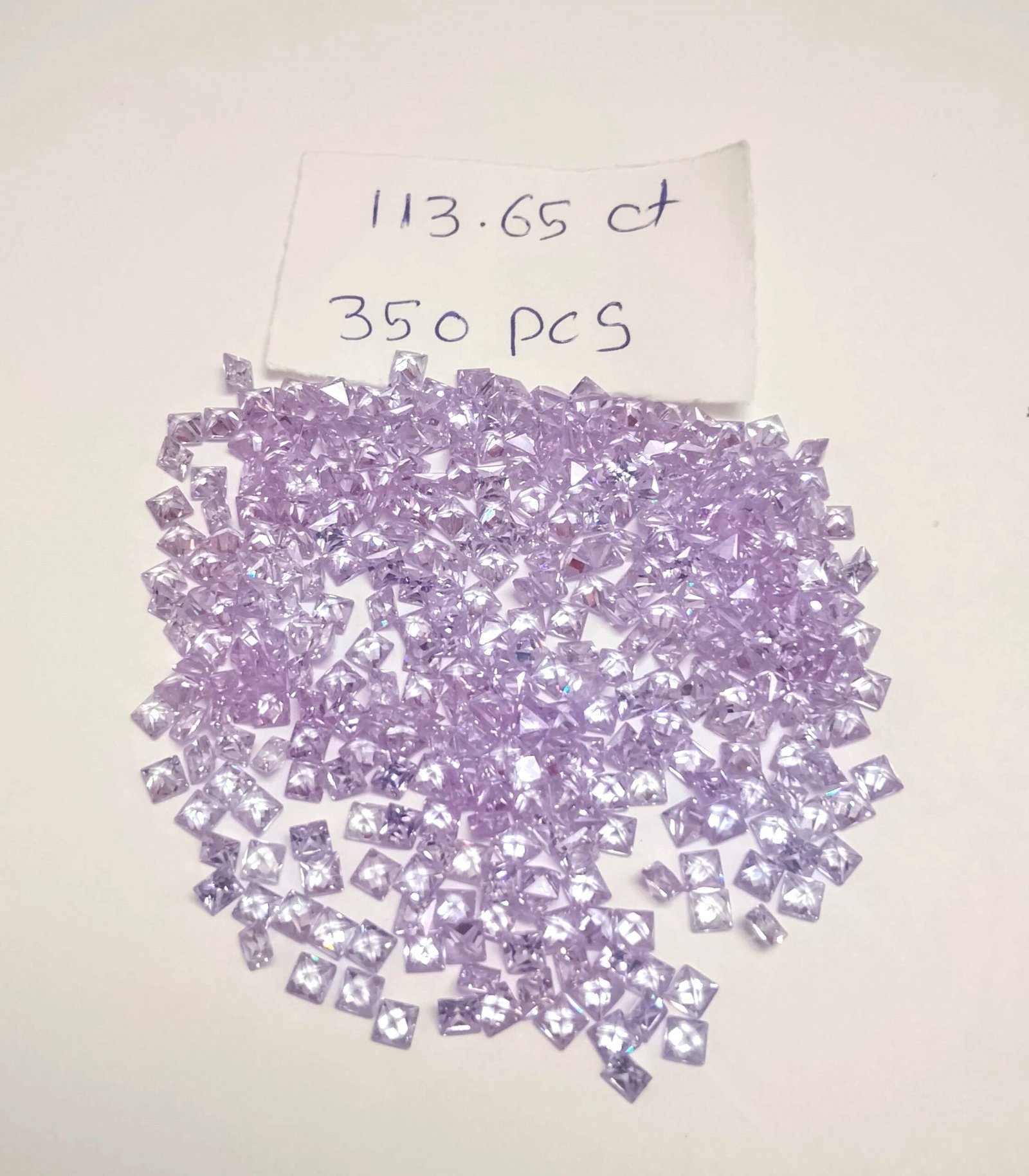 Purple Cubic Zirconia Princess Cut