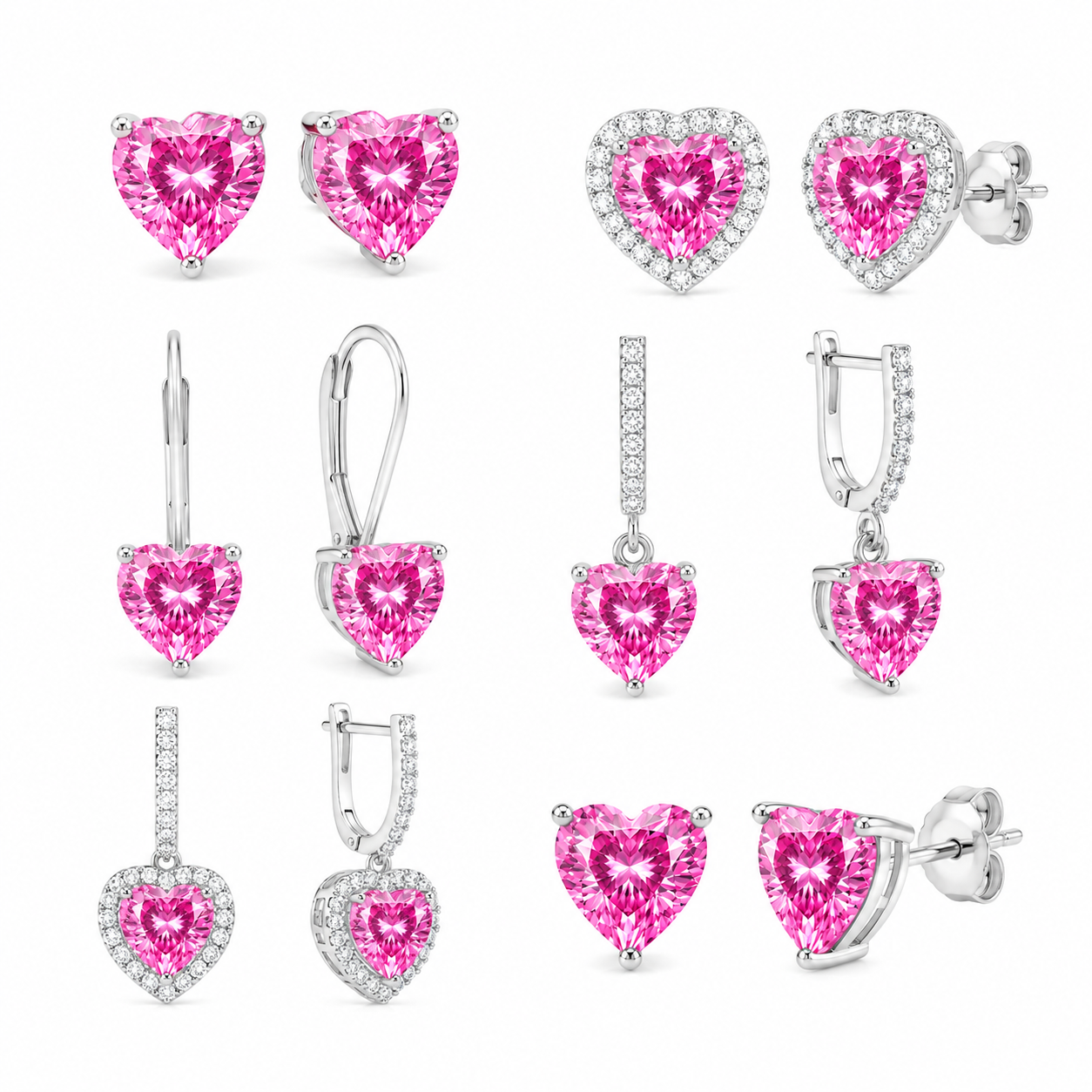 Pink Heart Cut Synthetic CZ Gemstones 163.50 Cts 54 Pcs - Image 10