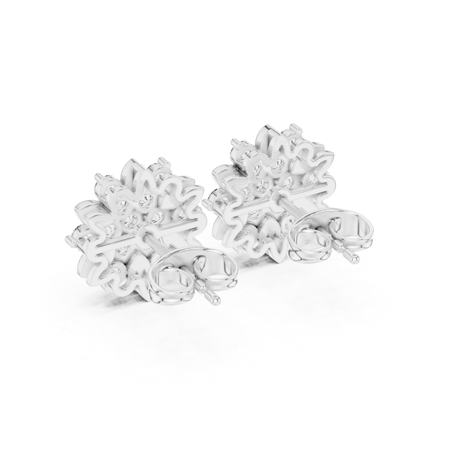 0.91 Cts Round Cut Certified Lab Grown Diamond Earrings Tops ER-102