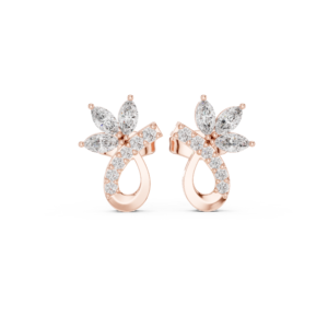 0.47 Cts Marquise Cut Certified Lab Grown Diamond Earrings Tops ER-106