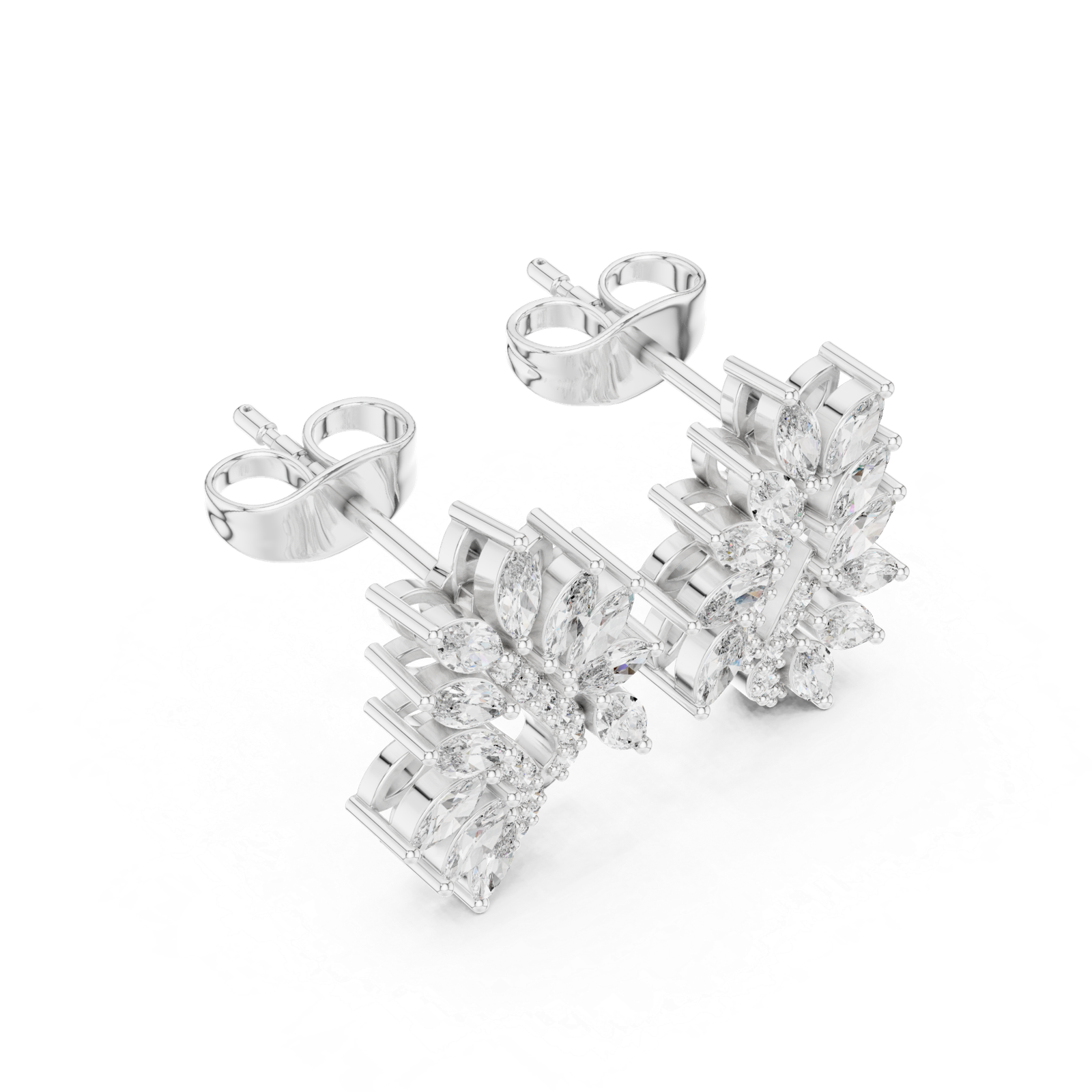 0.61 Cts Marquise Cut Lab Grown Gold Diamond Earrings ER-52