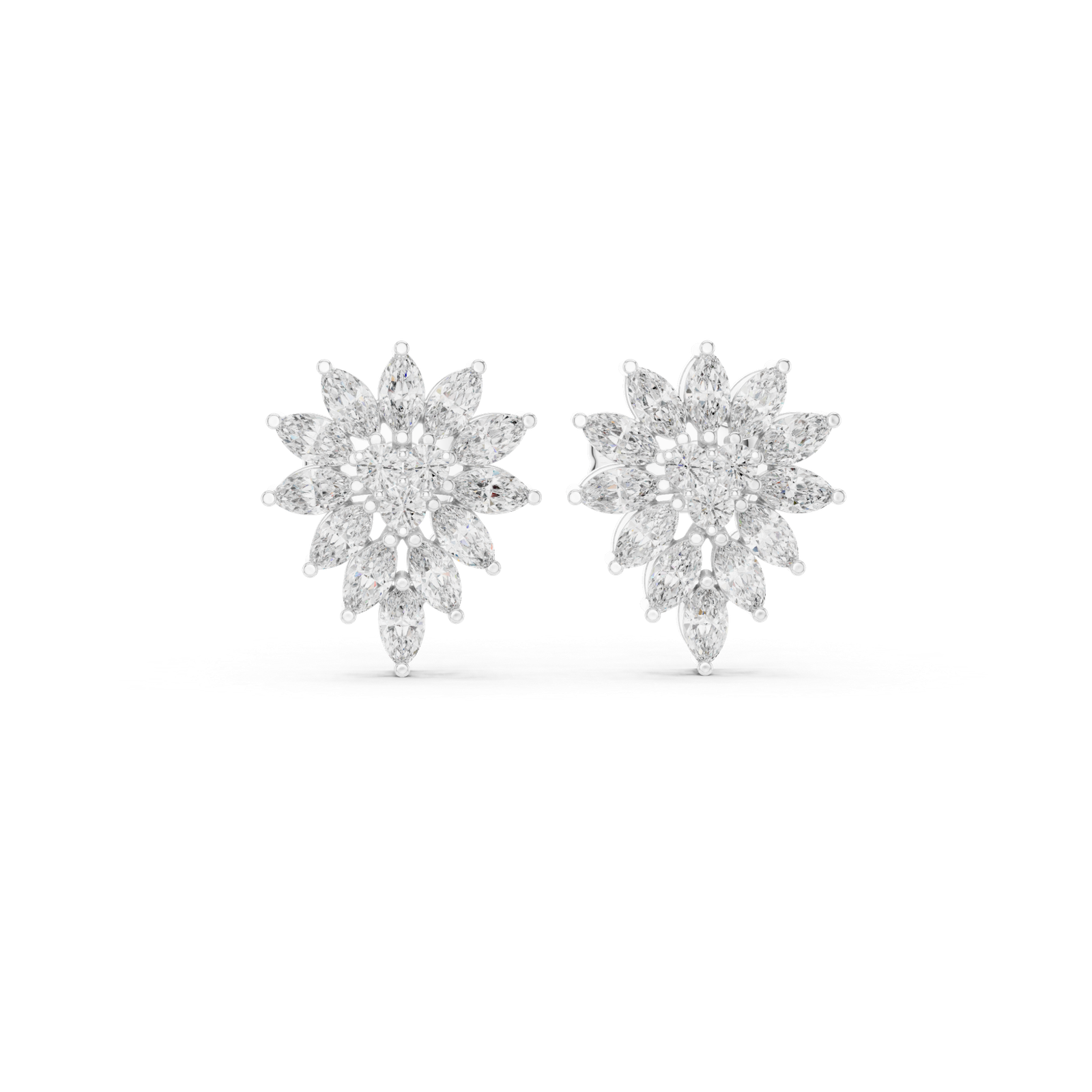 0.62 Cts Marquise Cut Lab Grown Gold Diamond Earrings ER-286