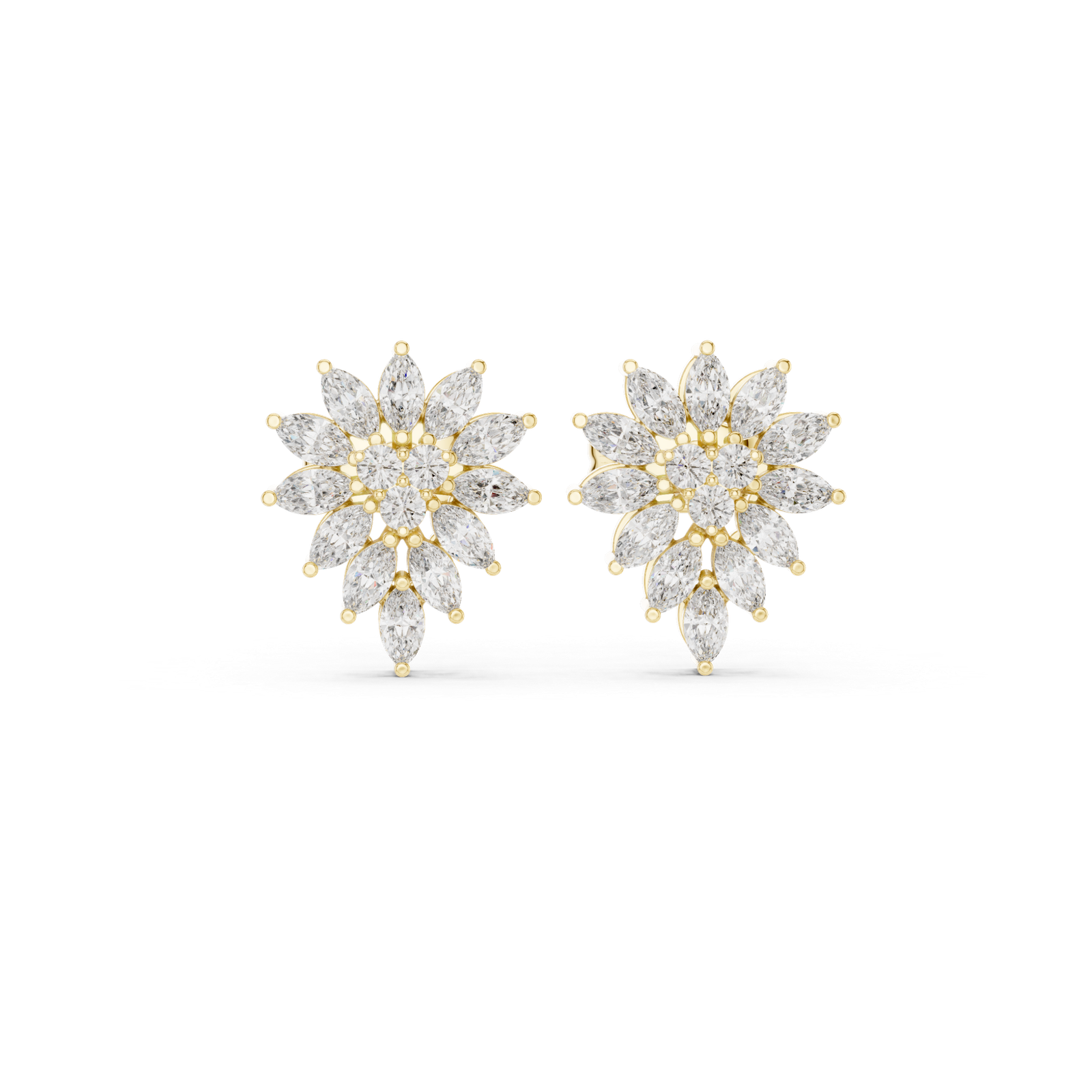 0.62 Cts Marquise Cut Lab Grown Gold Diamond Earrings ER-286
