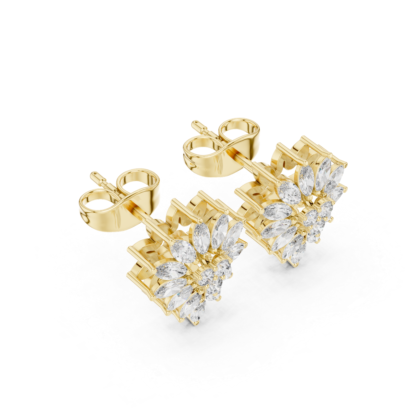 0.62 Cts Marquise Cut Lab Grown Gold Diamond Earrings ER-286