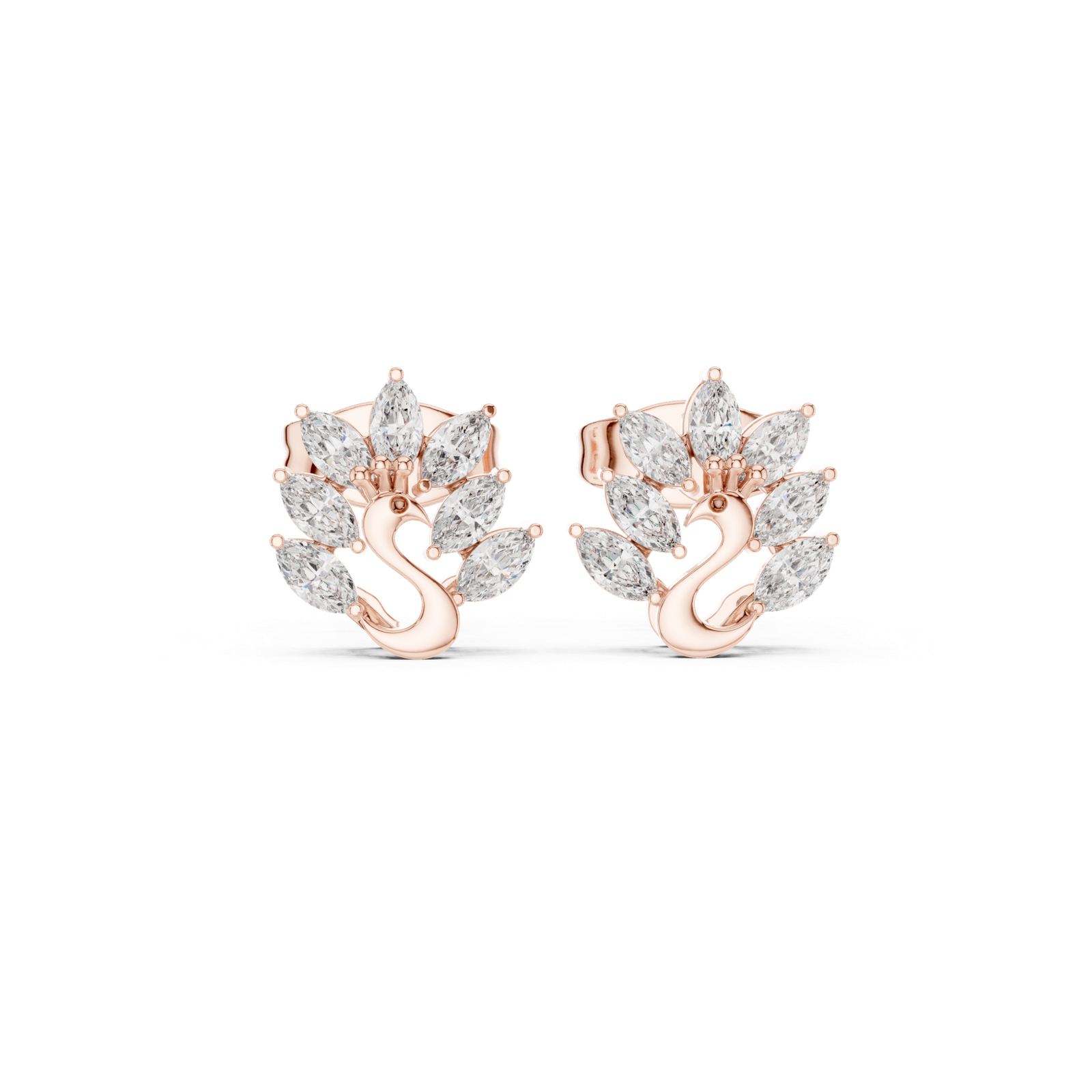 0.31 Cts Marquise Cut Lab Grown Gold Diamond Earrings ER-288