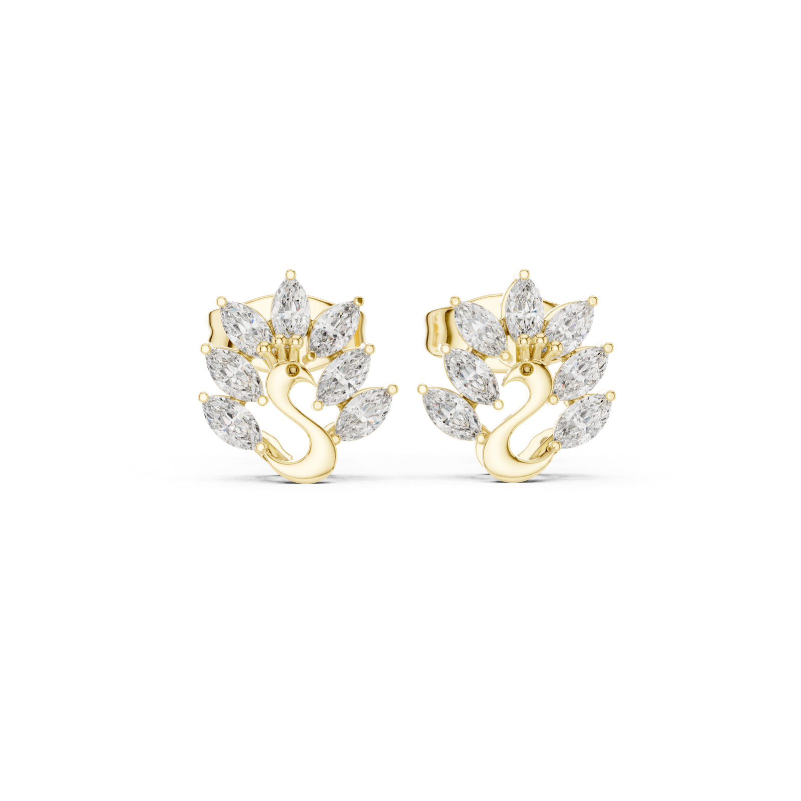 0.31 Cts Marquise Cut Lab Grown Gold Diamond Earrings ER-288