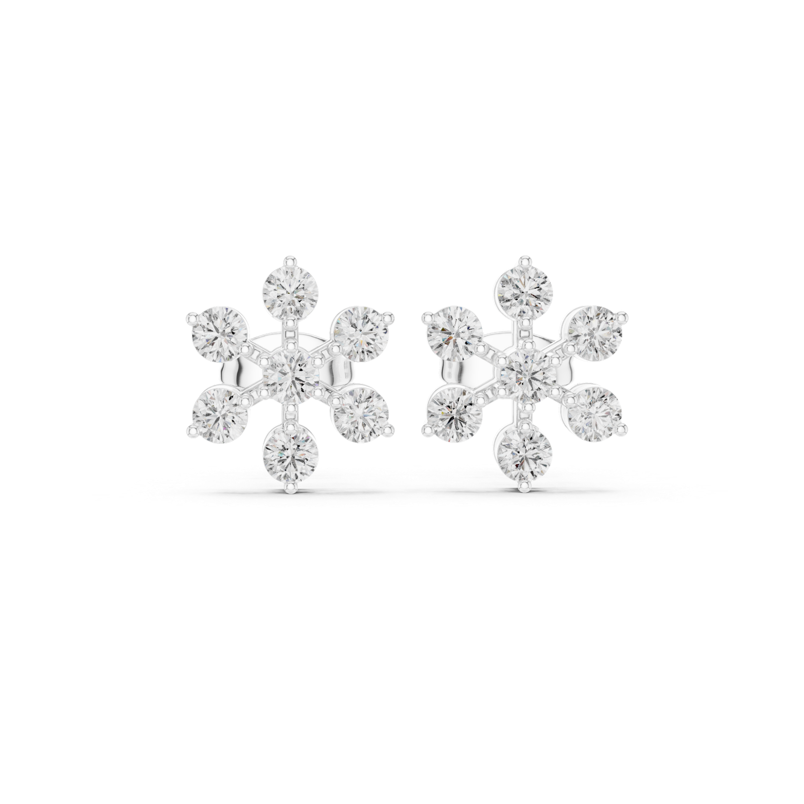 0.91 Cts Round Cut Lab Grown Gold Diamond Earrings ER-294