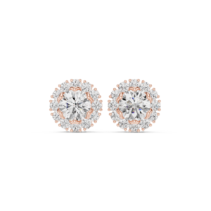 2.54 Cts Round Cut Lab Grown Diamond Gold Earrings ER-62