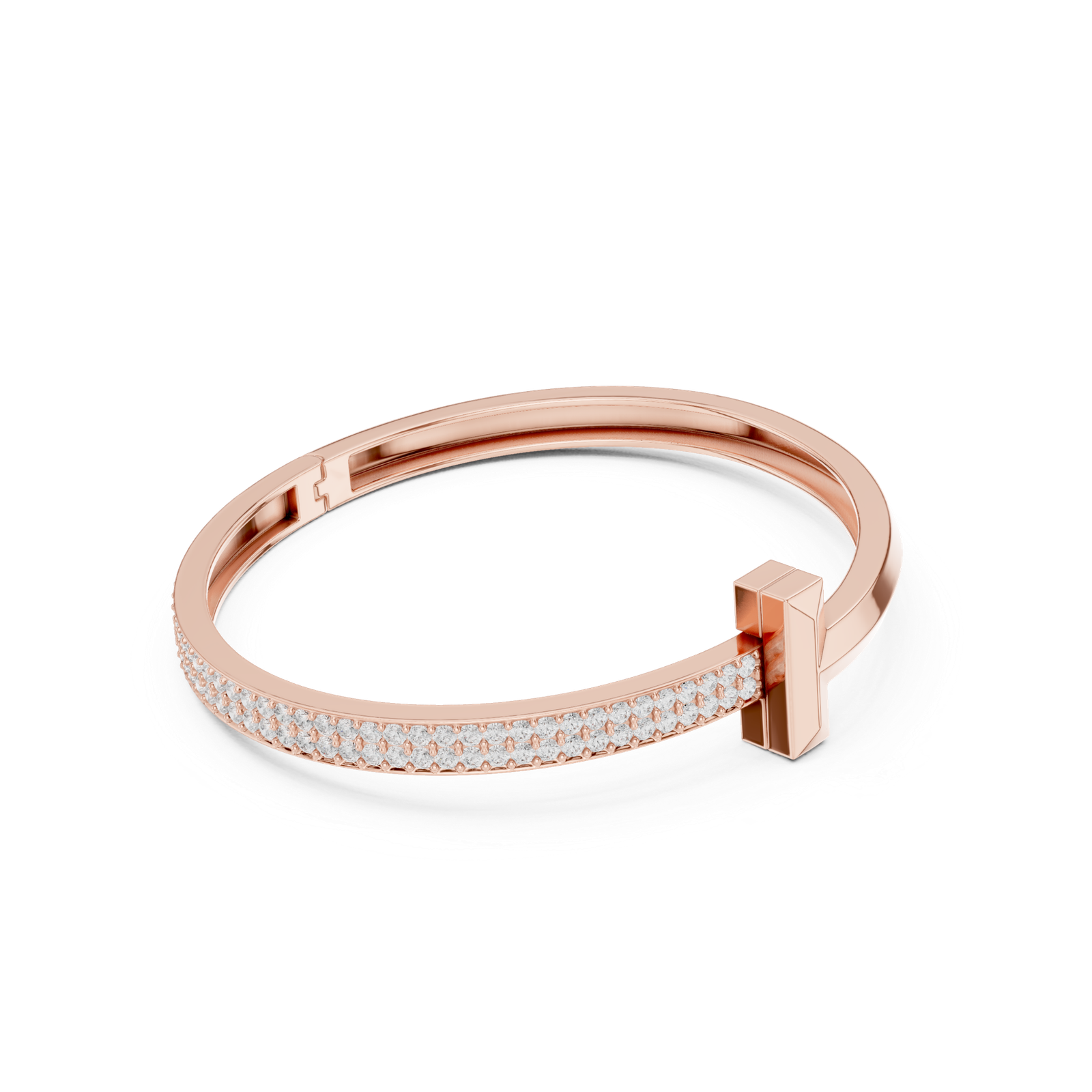 2.58 Cts Round Cut Lab Grown Diamond Men's Gold Bracelet GB-15