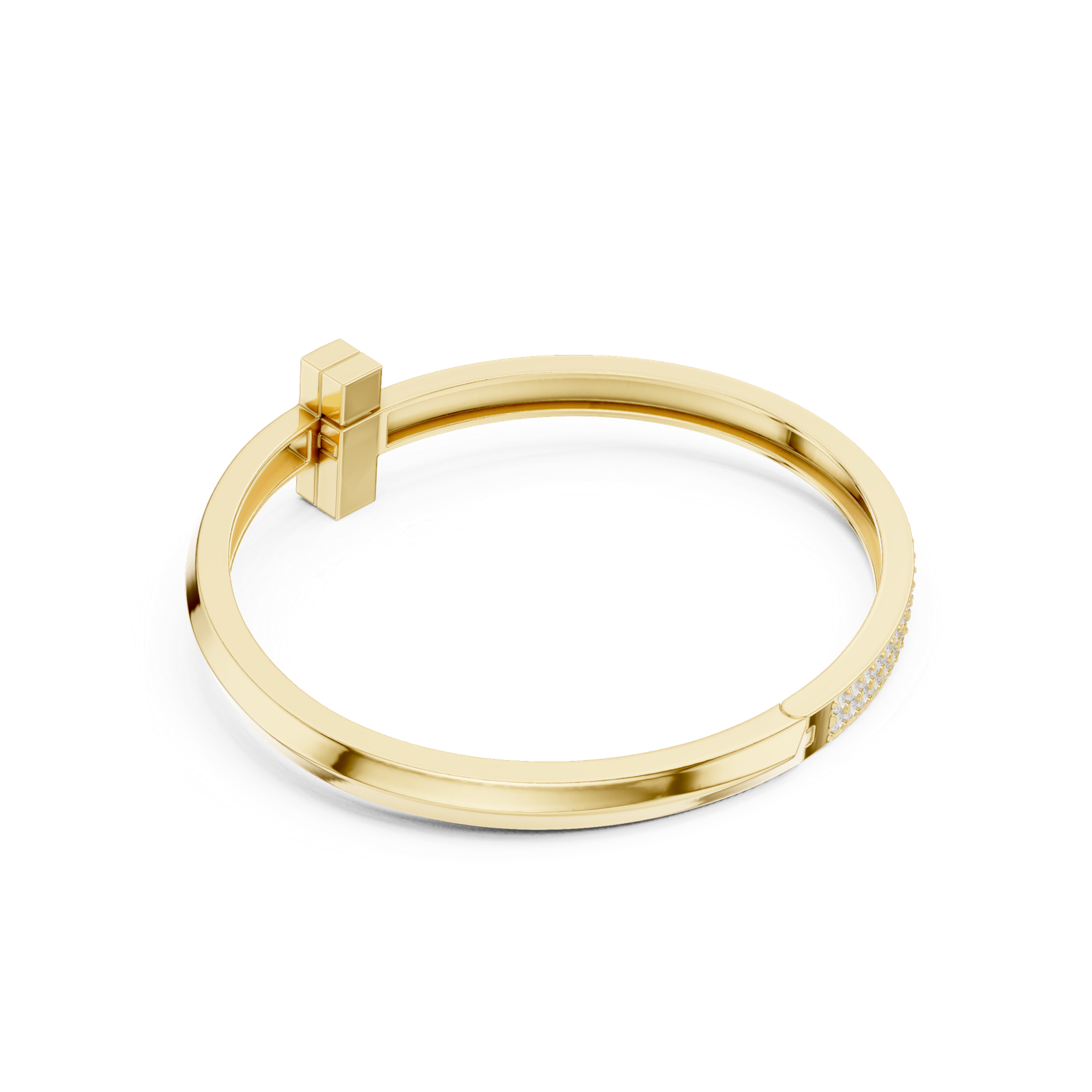 2.58 Cts Round Cut Lab Grown Diamond Men's Gold Bracelet GB-15 - Image 2