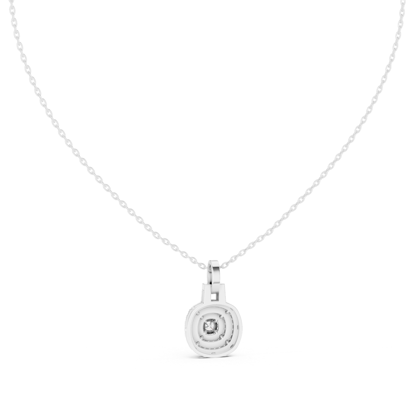 0.80 Cts Cushion Cut Lab Grown Diamond Gold Pendant PD-0005