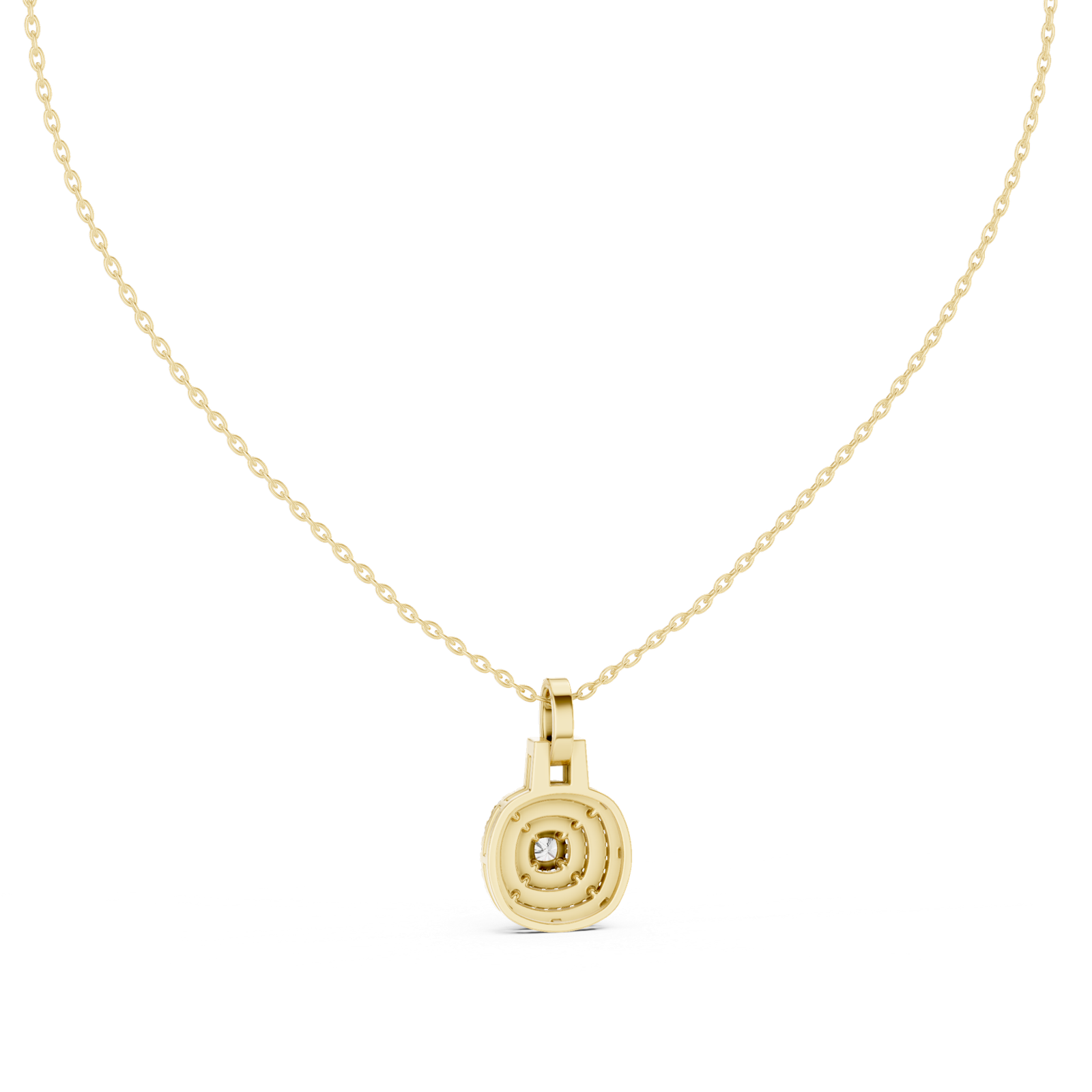 0.80 Cts Cushion Cut Lab Grown Diamond Gold Pendant PD-0005 - Image 9