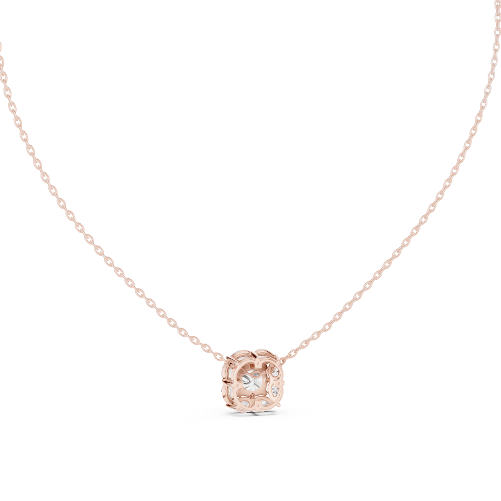 1.59 Cts Cushion Cut Lab Grown Diamond Gold Pendant PD-0009
