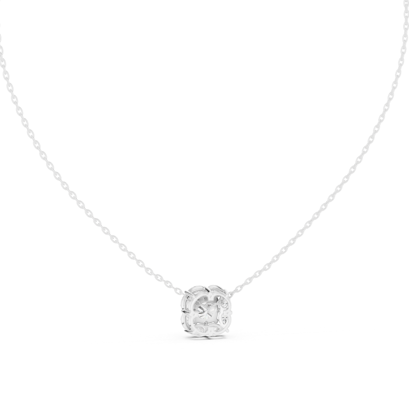 1.59 Cts Cushion Cut Lab Grown Diamond Gold Pendant PD-0009