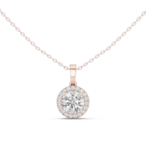 2.38 Cts Round Cut Lab Grown Diamond Gold Pendant PD-0012