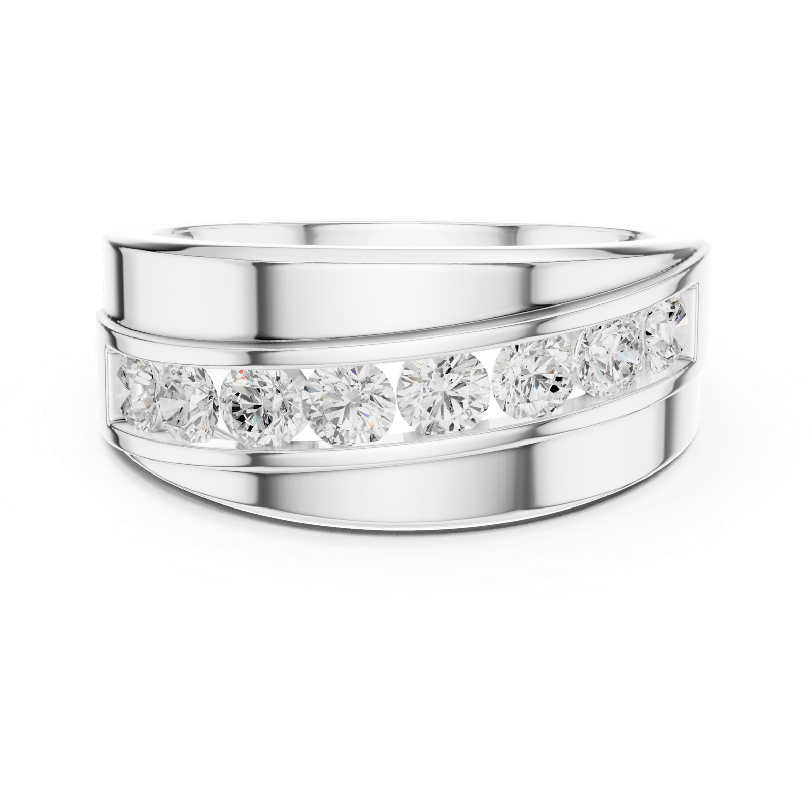 0.88 Cts Round Cut Lab Grown Diamond Men's Gold Ring GR-19