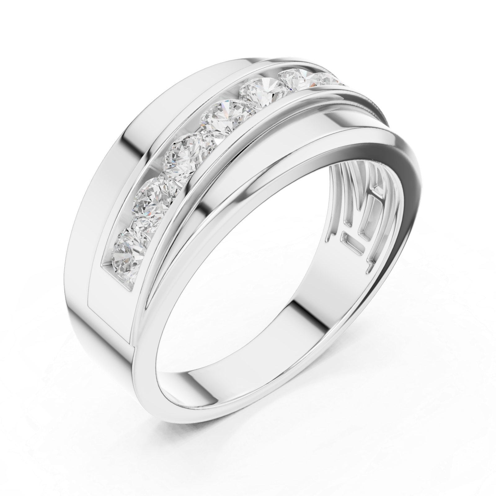0.88 Cts Round Cut Lab Grown Diamond Men's Gold Ring GR-19
