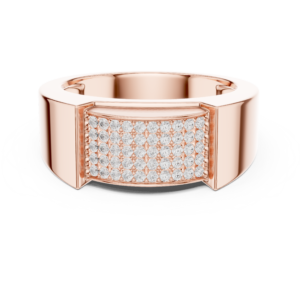 0.25 Cts Round Cut Lab Grown Diamond Men's Gold Ring LR-49