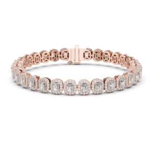 7.04 Cts Radiant Cut Lab Grown Diamond Gold Bracelet LB-0006