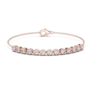 1.43 Cts Round Cut Certified Lab Grown Diamond Gold Bracelet LB-0008
