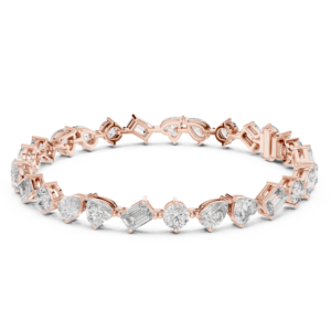 10.29 Cts Round Cut Lab Grown Diamond Gold Bracelet LB-0028