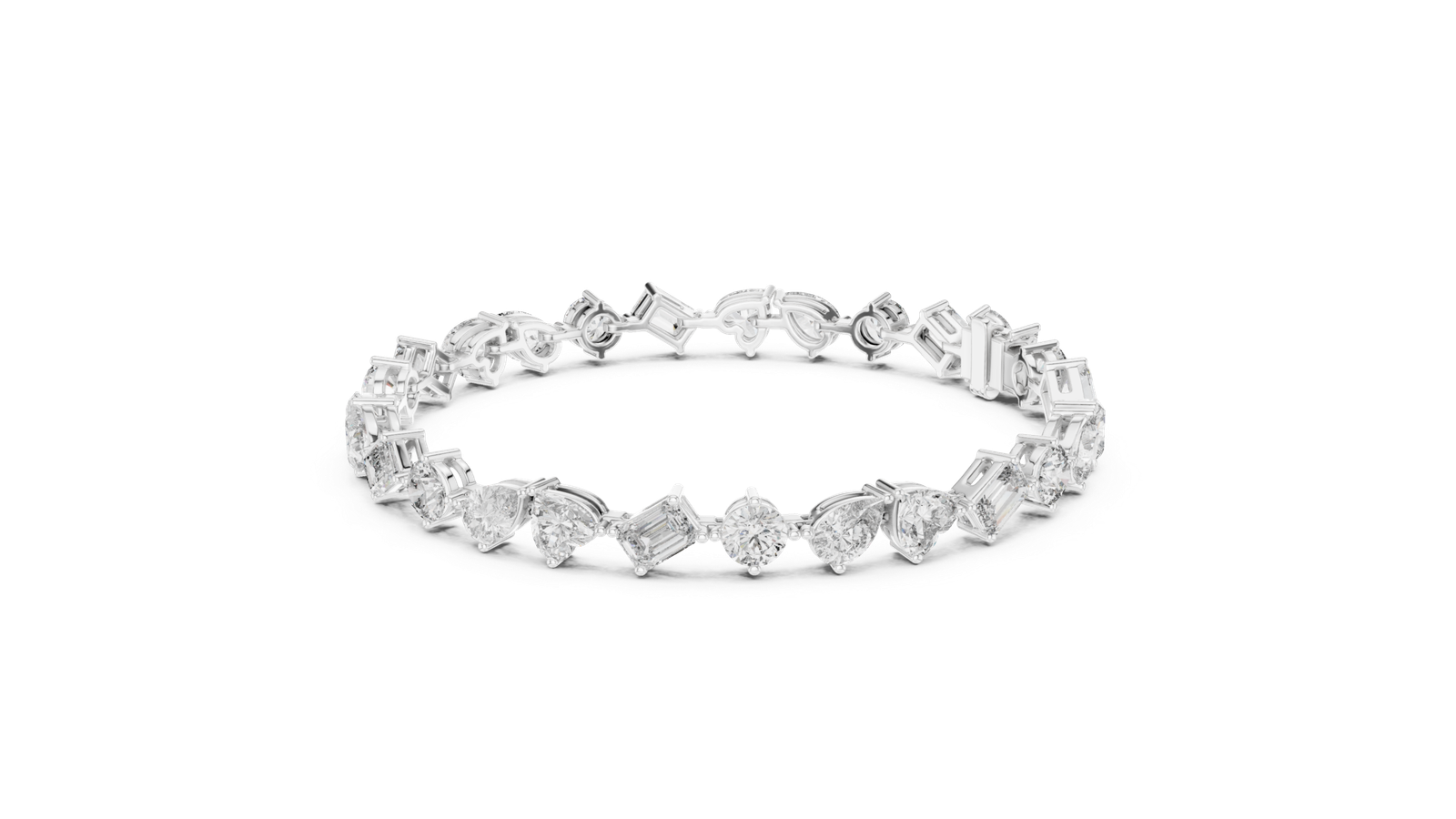 10.29 Cts Round Cut Lab Grown Diamond Gold Bracelet LB-0028