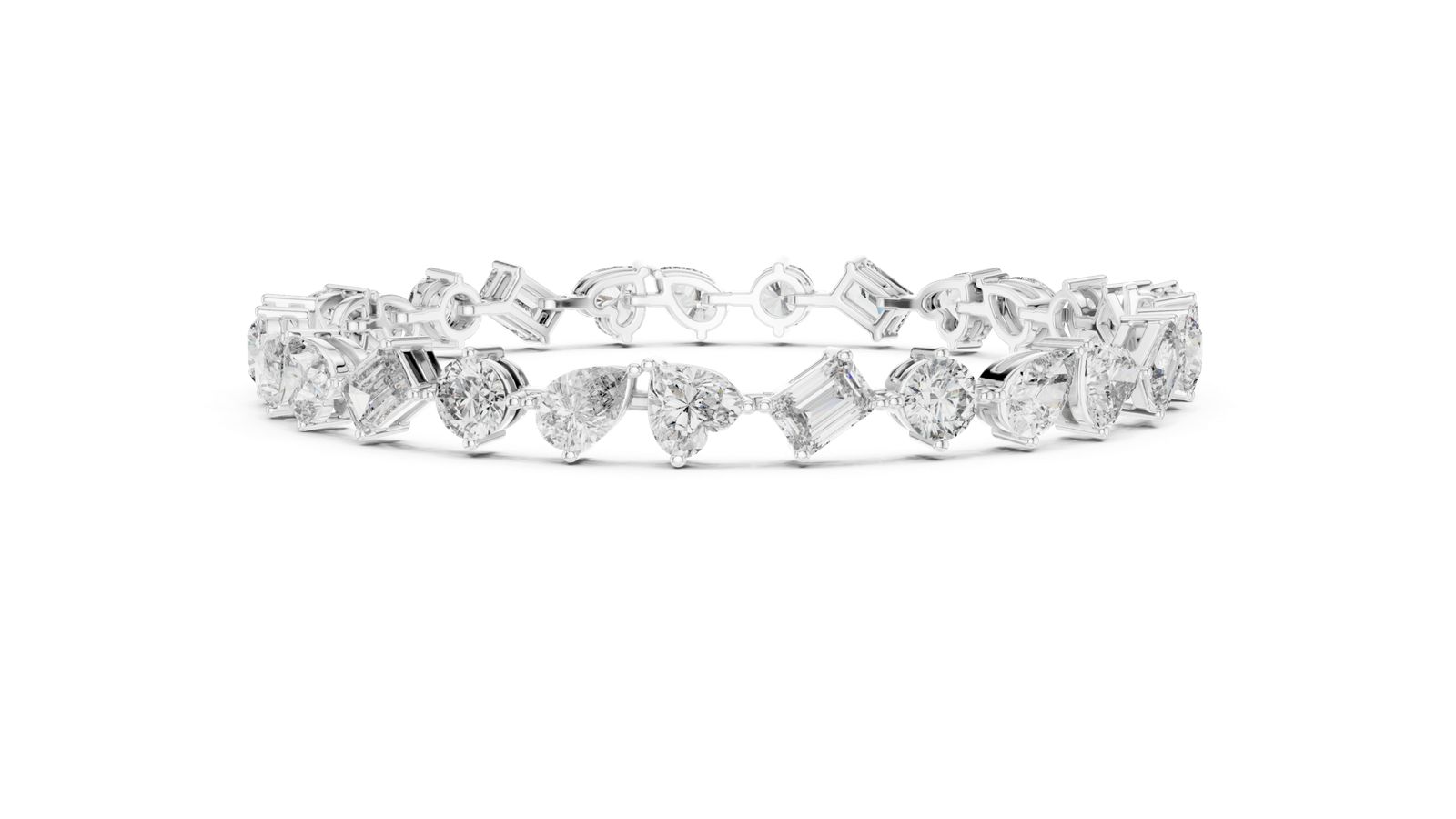 10.29 Cts Round Cut Lab Grown Diamond Gold Bracelet LB-0028