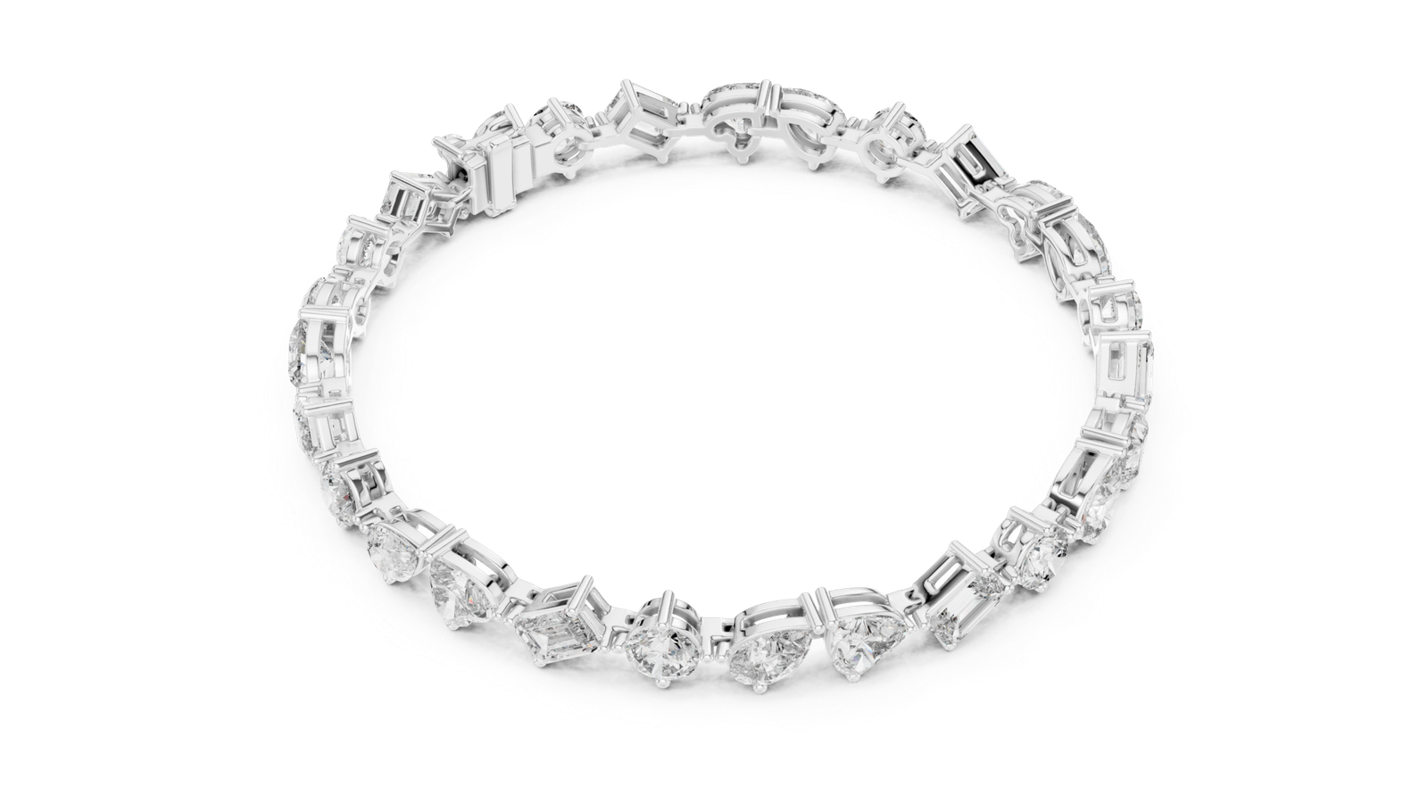 10.29 Cts Round Cut Lab Grown Diamond Gold Bracelet LB-0028