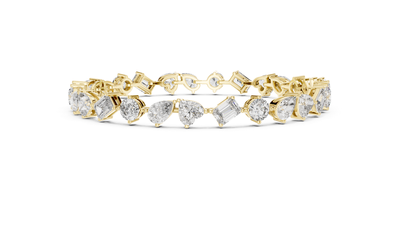 10.29 Cts Round Cut Lab Grown Diamond Gold Bracelet LB-0028