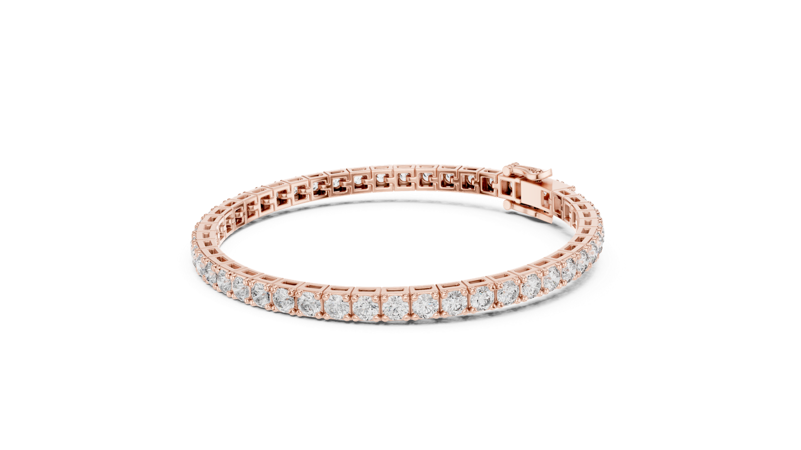 11.10 Cts Round Cut Lab Grown Diamond Gold Bracelet LB-0029