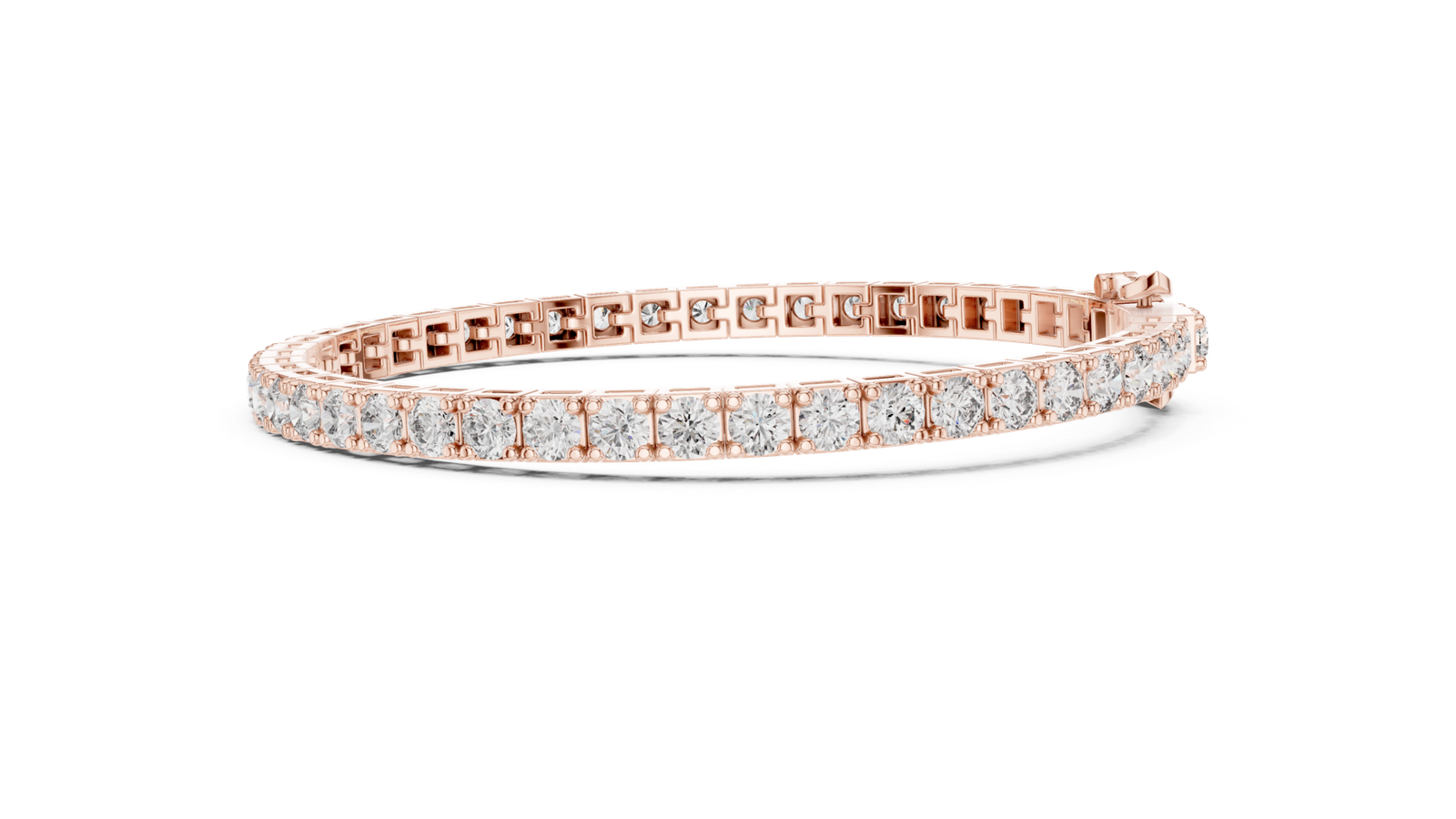 11.10 Cts Round Cut Lab Grown Diamond Gold Bracelet LB-0029