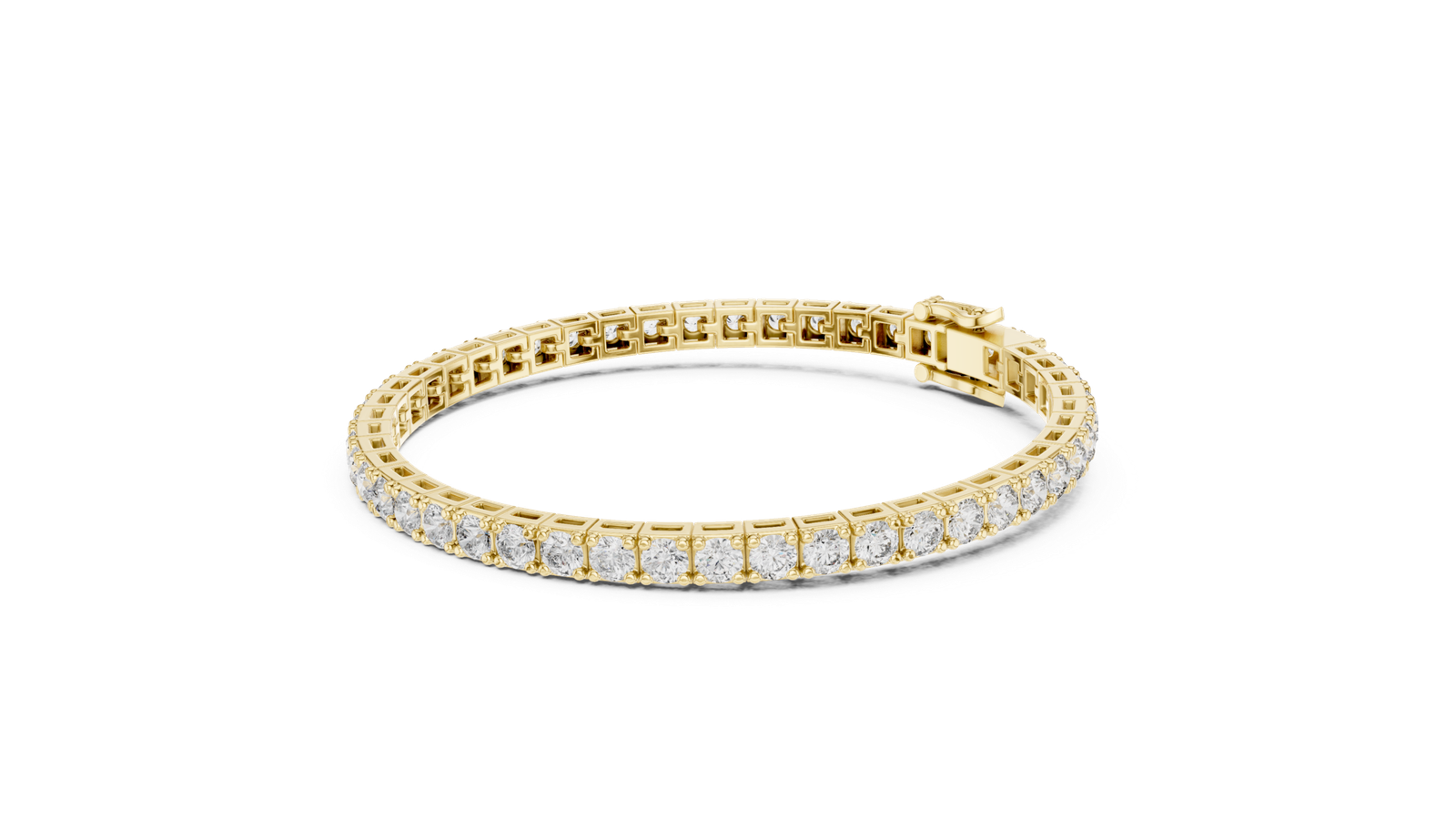 11.10 Cts Round Cut Lab Grown Diamond Gold Bracelet LB-0029