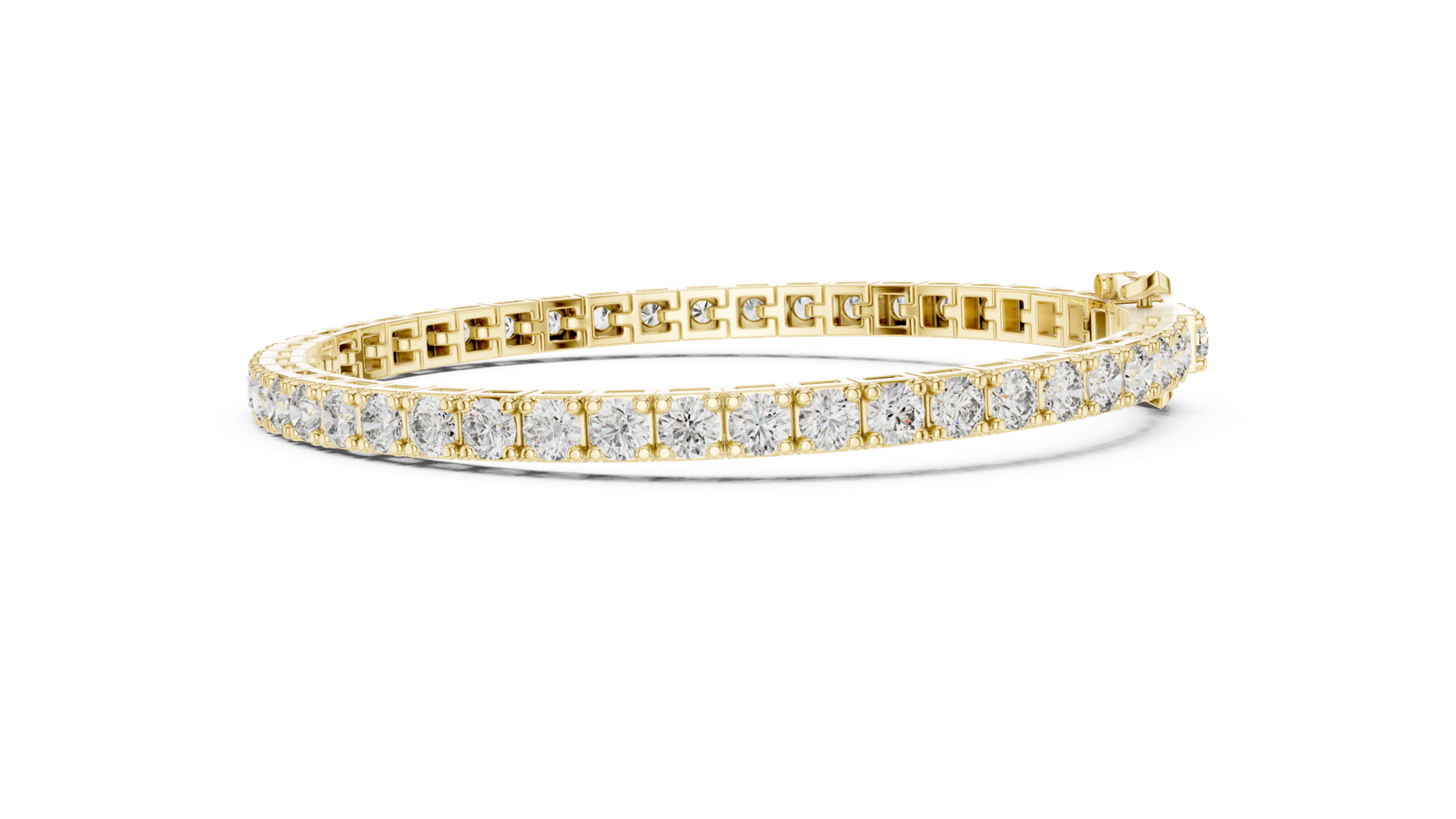 11.10 Cts Round Cut Lab Grown Diamond Gold Bracelet LB-0029