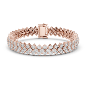 6.00 Cts Round Cut Certified Lab Grown Diamond Gold Bracelet LB-0138