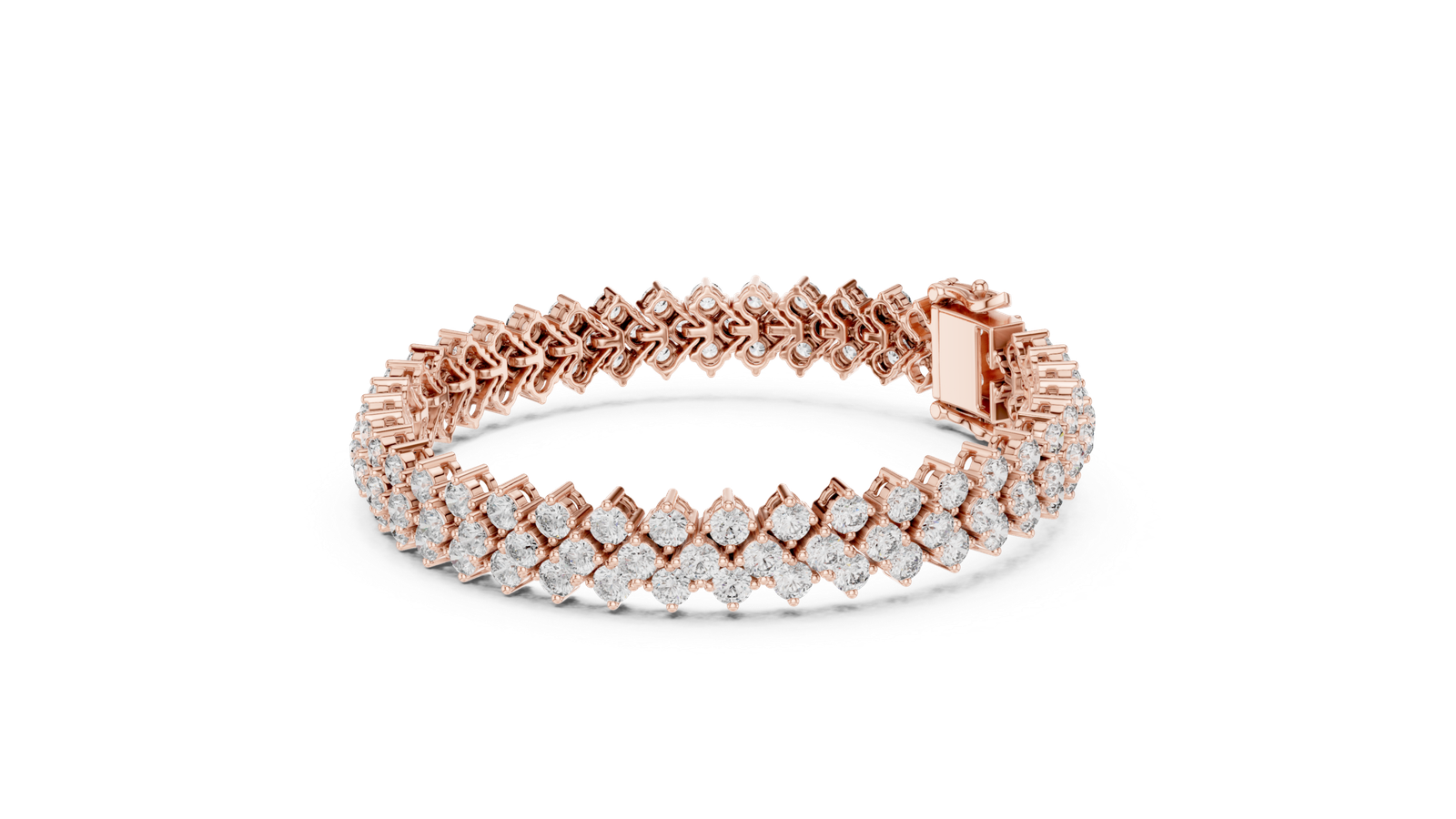 6.00 Cts Round Cut Certified Lab Grown Diamond Gold Bracelet LB-0138