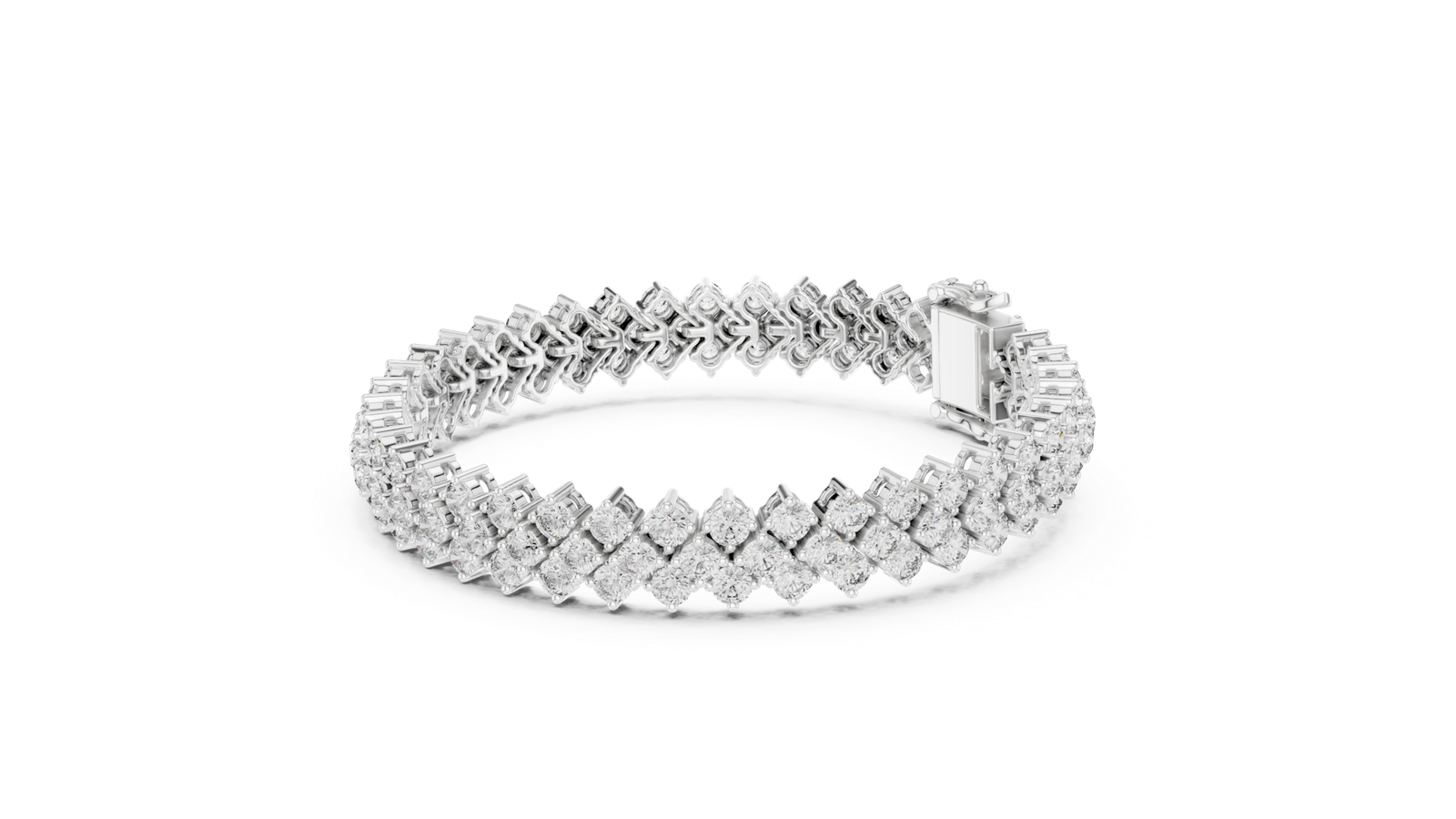 6.00 Cts Round Cut Certified Lab Grown Diamond Gold Bracelet LB-0138
