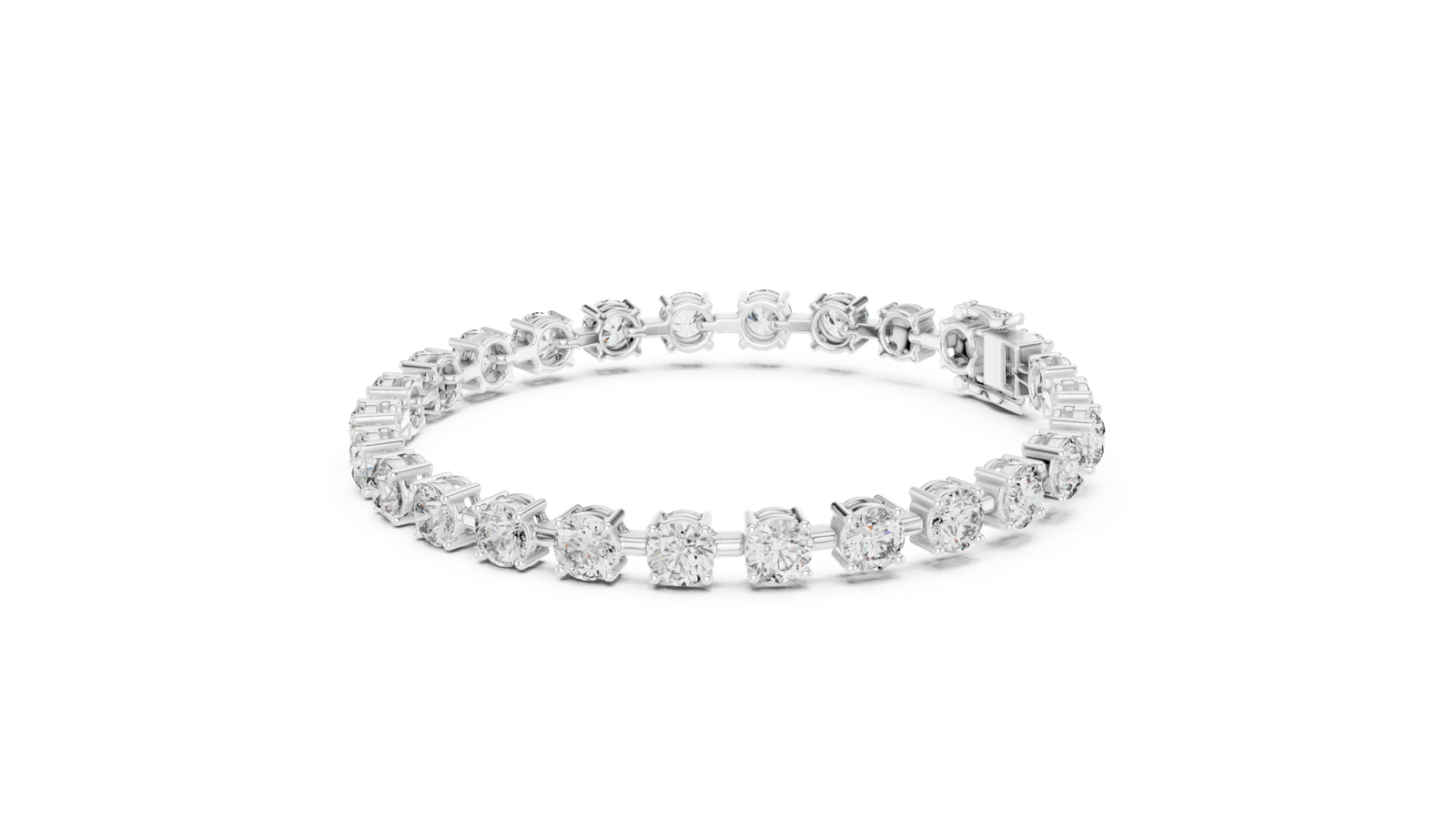 10.50 Cts Round Cut Lab Grown Diamond Gold Bracelet LB-0263