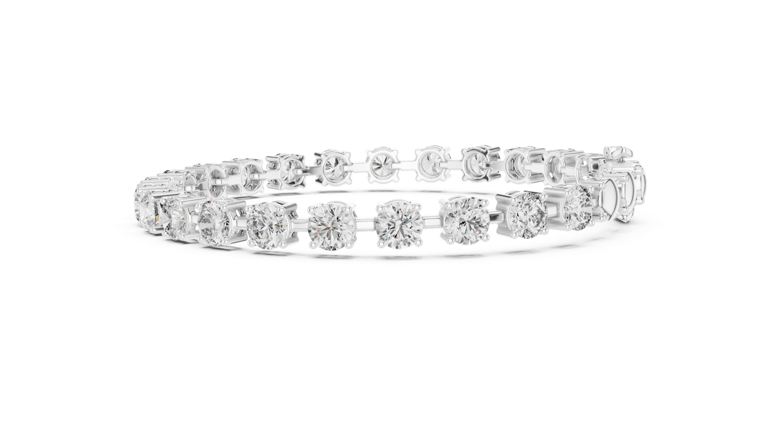10.50 Cts Round Cut Lab Grown Diamond Gold Bracelet LB-0263