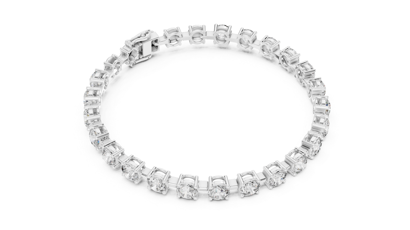 10.50 Cts Round Cut Lab Grown Diamond Gold Bracelet LB-0263