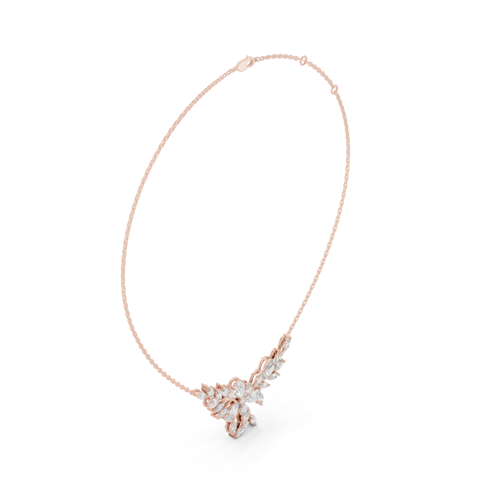 2.79 Cts Pear Cut Lab Grown Diamond Gold Mangalsutra