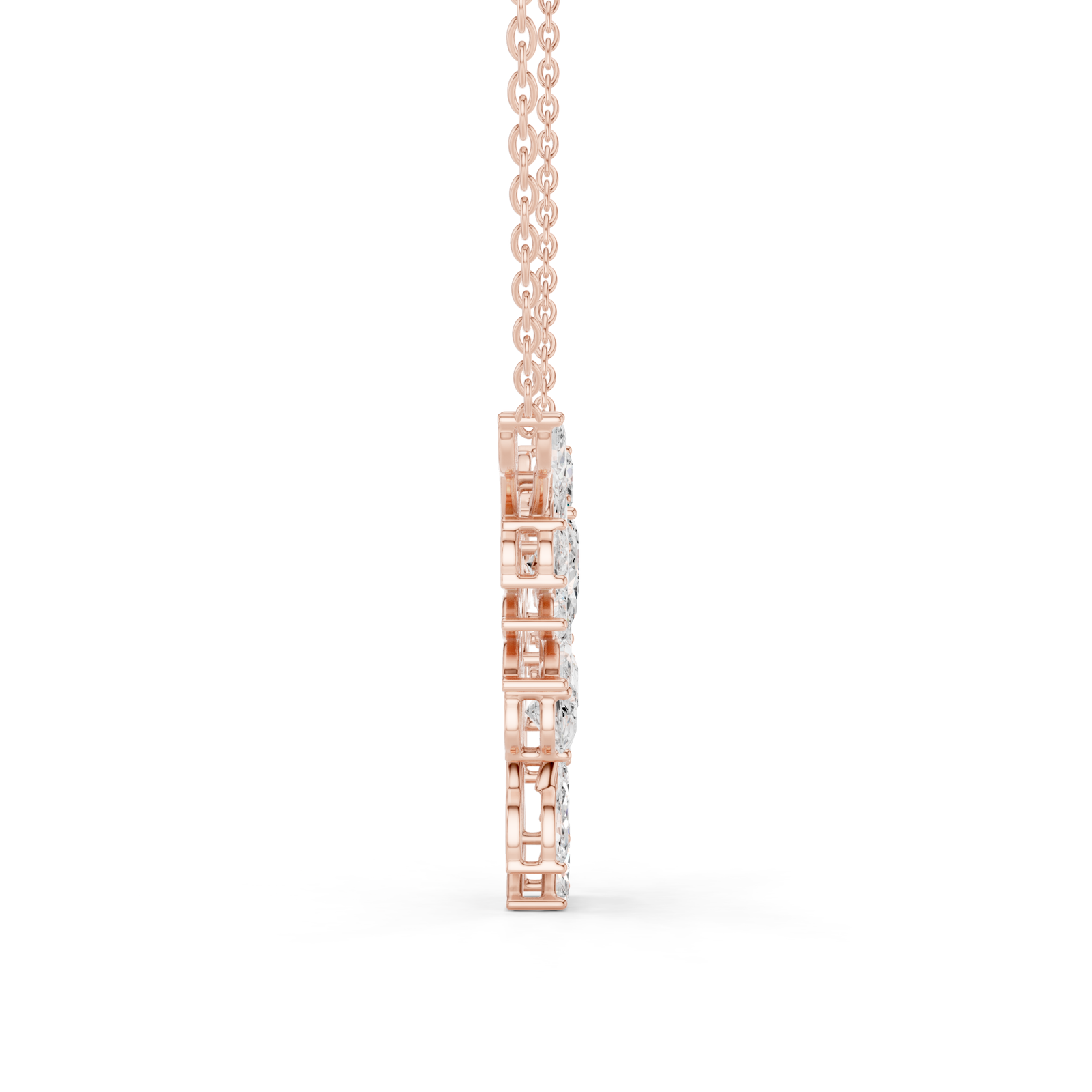 2.79 Cts Pear Cut Lab Grown Diamond Gold Mangalsutra