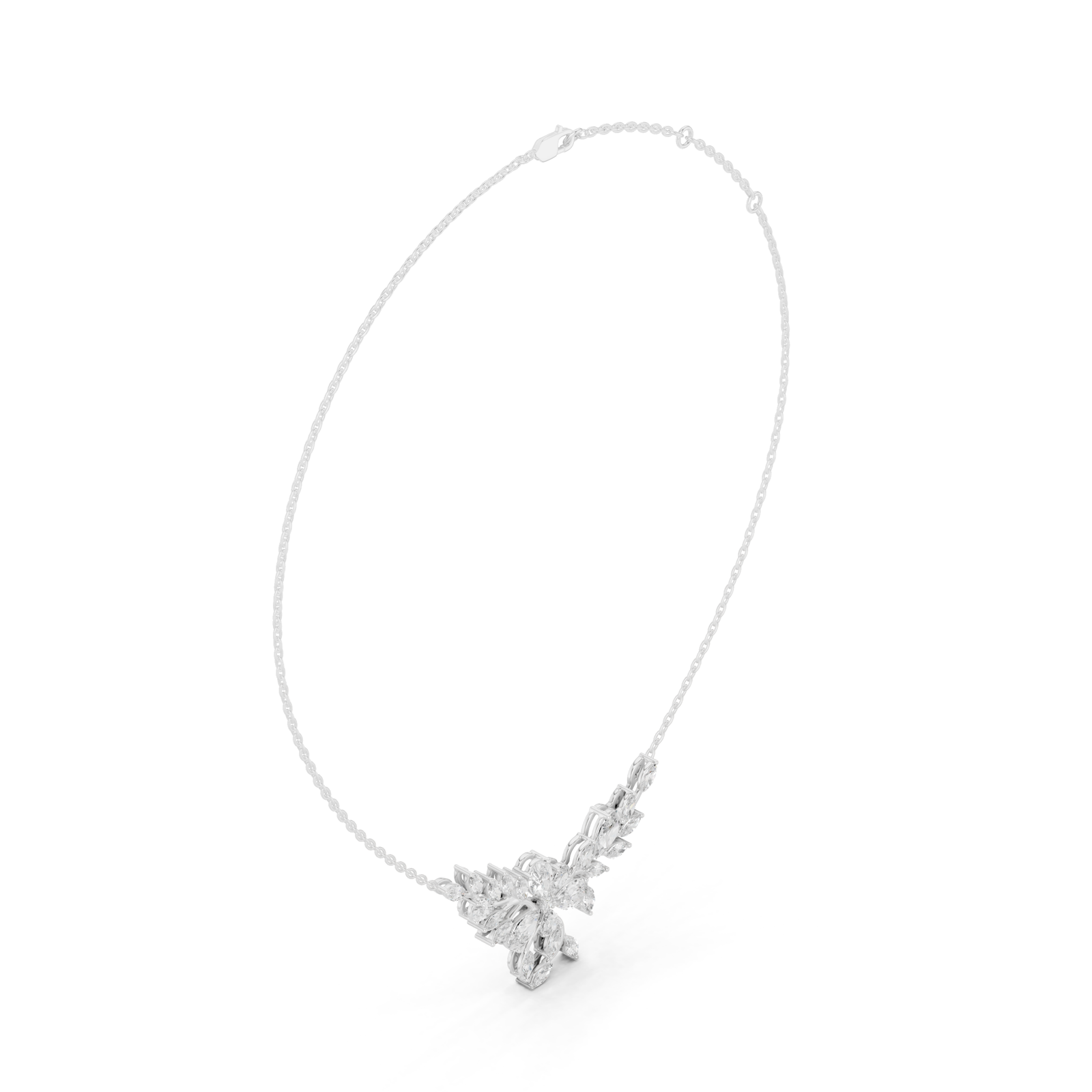 2.79 Cts Pear Cut Lab Grown Diamond Gold Mangalsutra