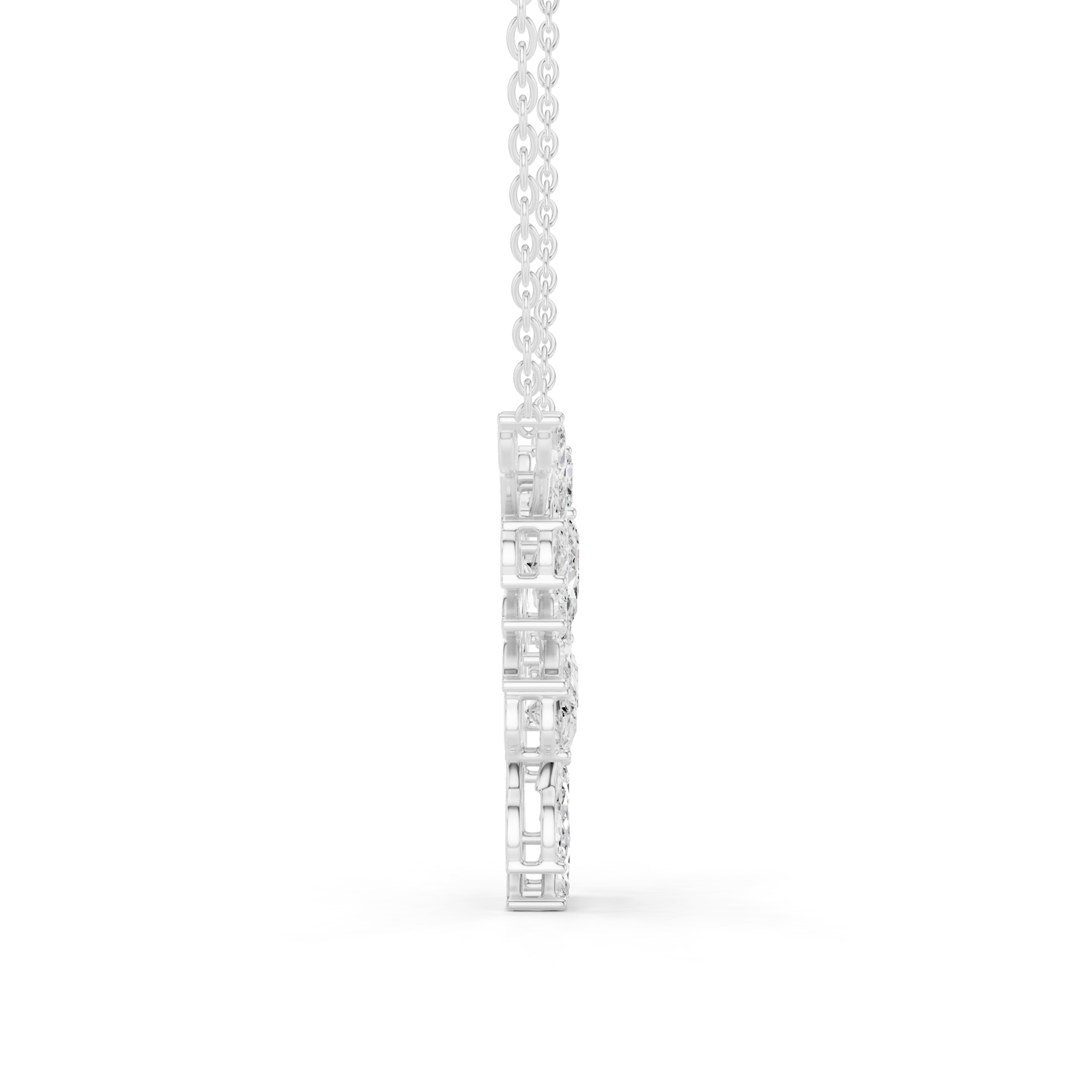 2.79 Cts Pear Cut Lab Grown Diamond Gold Mangalsutra