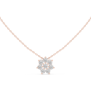 1.32 Ct Round Cut Lab Grown Diamond Gold Mangalsutra Pendant MS-2