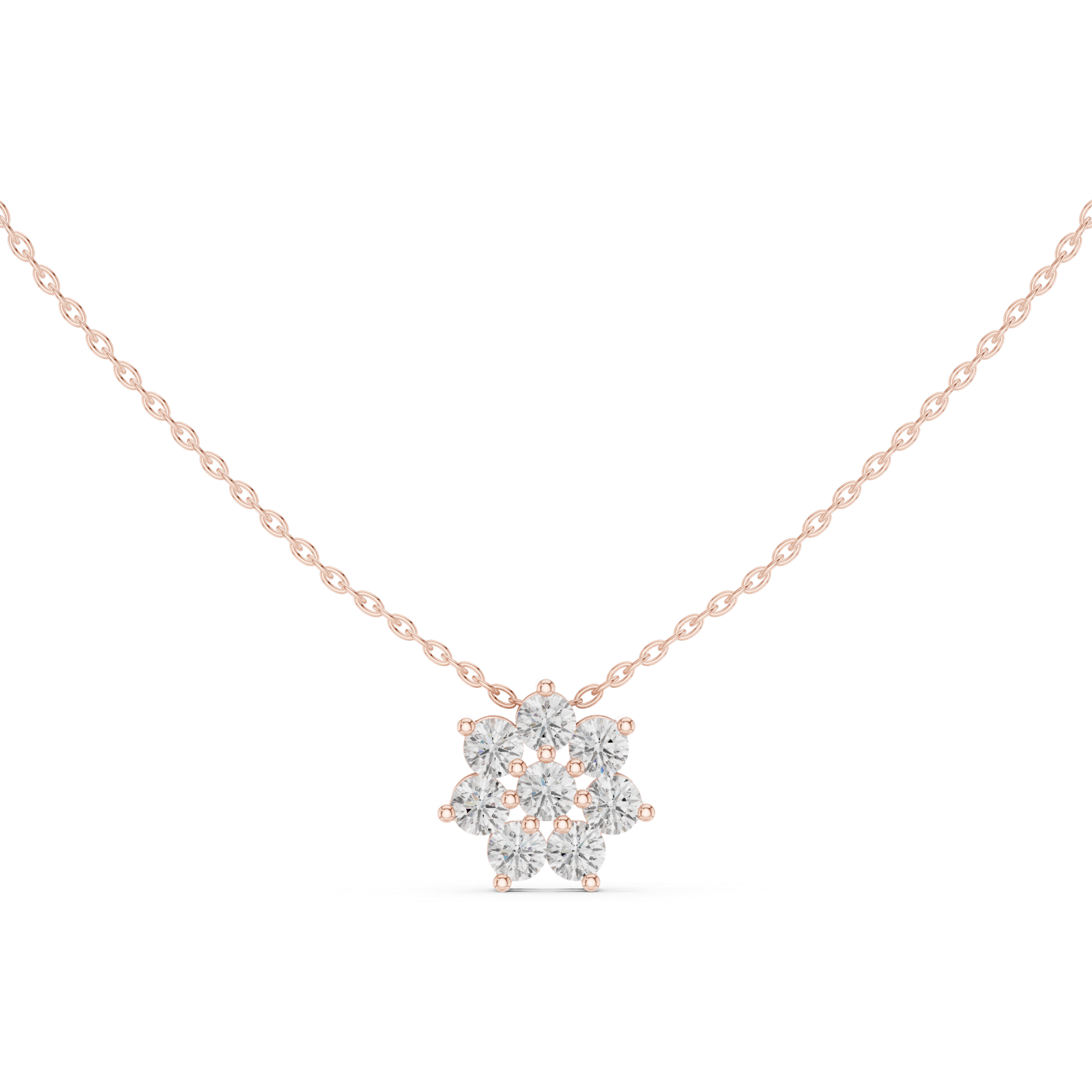 1.32 Ct Round Cut Lab Grown Diamond Gold Mangalsutra Pendant MS-2