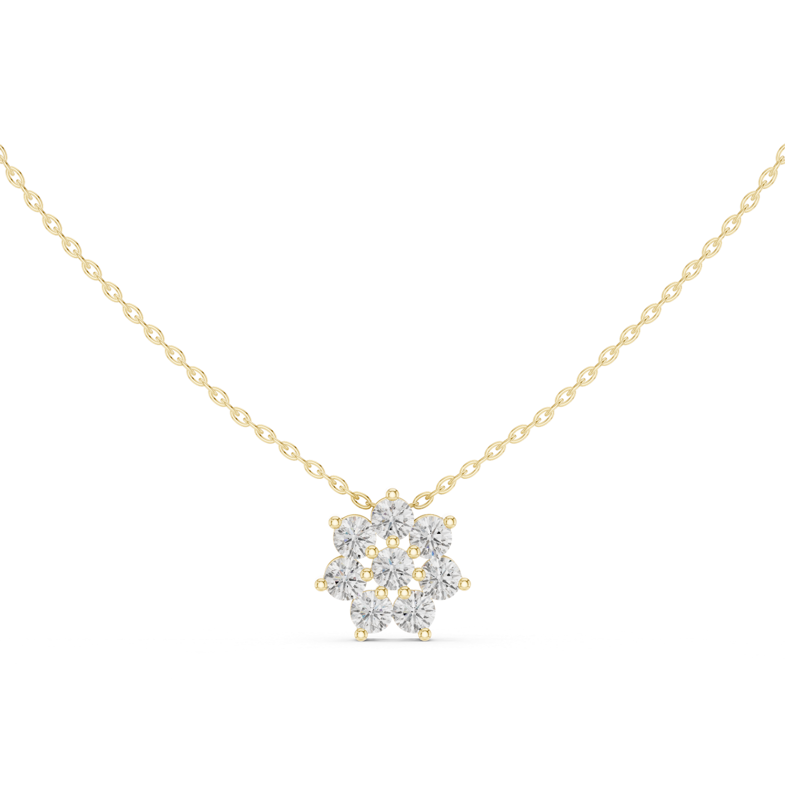 1.32 Cts Round Cut Lab Grown Diamond Gold Mangalsutra