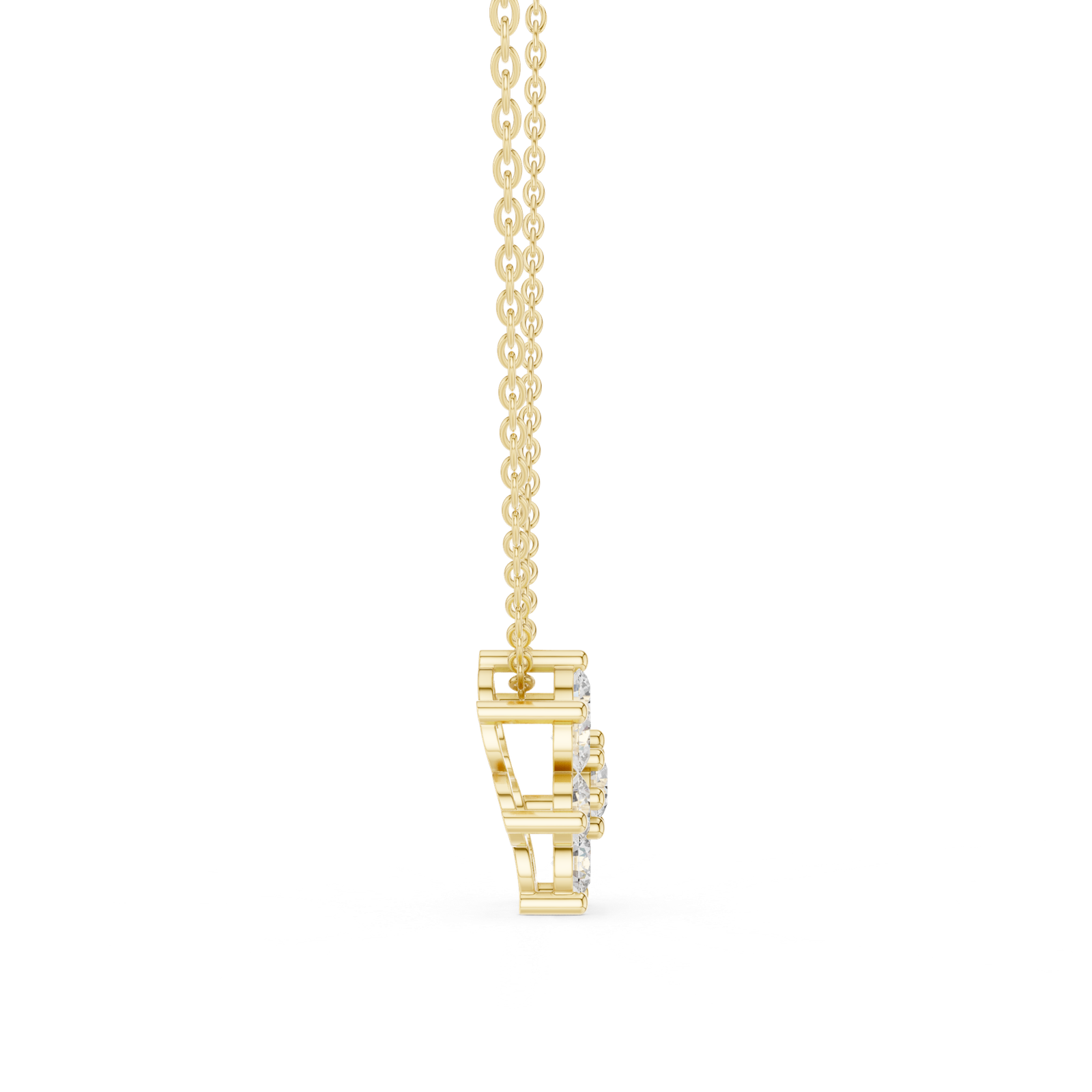 1.32 Ct Round Cut Lab Grown Diamond Gold Mangalsutra Pendant MS-2 - Image 9